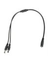 Swann 1 to 2 Way Power Splitter Multiplier CCTV Security DVR Cameras Black