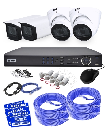 VIP Vision 8MP 8400 Series 8Ch IP NVR 2TB HDD 4x NKPRO-88402B2D-PL
