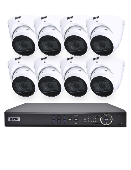 VIP Vision 8MP 8400 Series 8Ch IP NVR 2TB HDD 8x NKPRO-88408D-PL