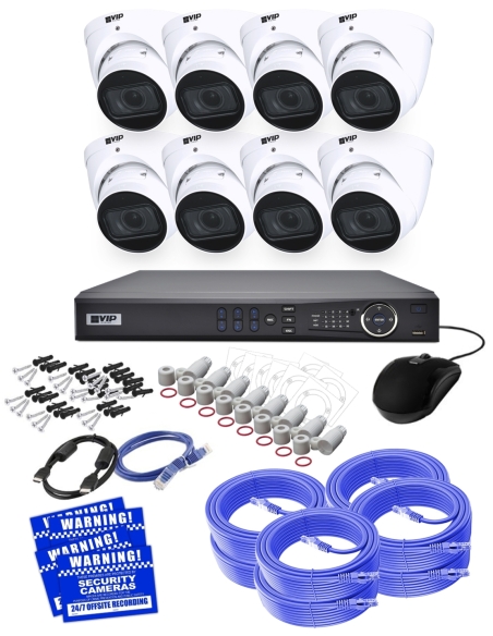 VIP Vision 8MP 8400 Series 8Ch IP NVR 2TB HDD 8x NKPRO-88408D-PL