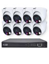 VIP Vision 8MP 8600 Series 8Ch AI IP NVR 4TB HDD Colour Night Vision 8x SMD+ Dome Cameras (8x8) - NKPRO-88608D