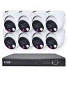 VIP Vision 8MP 8600 Series 8Ch AI IP NVR 4TB HDD Colour Night Vision 8x SMD+ Dome Cameras (8x8) - NKPRO-88608D