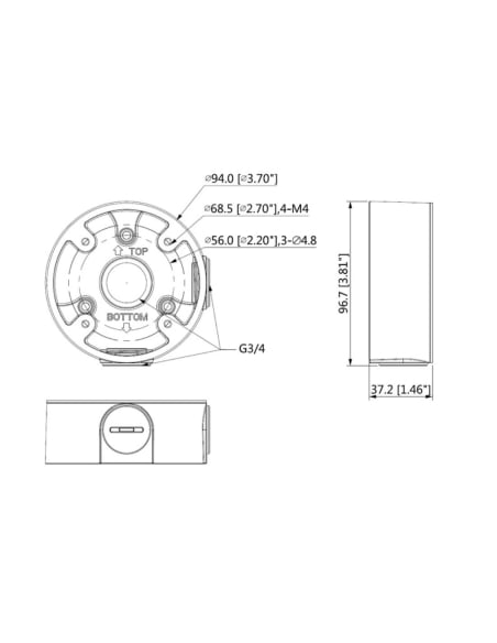Adapter/Junction Box for Surveillance Cameras - VSBKTA13A-E Adapter/Junction Box for Surveillance Cameras - VSBKTA13A-E