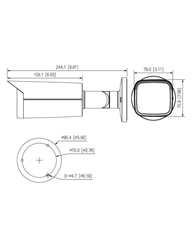 VIP Vision Professional AI Series 8.0MP Motorised Bullet - VSIPP-8BIRMG-I2