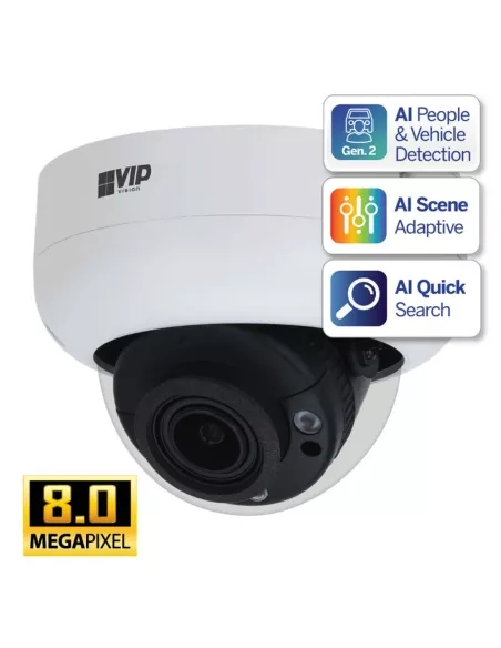 VIP Vision Professional AI Series 8.0MP Motorised VSIPP-8DIRMD-I2 VIP Vision Professional AI Series 8.0MP Motorised VSIPP-8DIRMD-I2