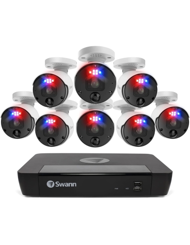 Swann 12MP 8CH Pro Enforcer 2TB 8x1200BE Bullet Cameras - SWNVK-890008