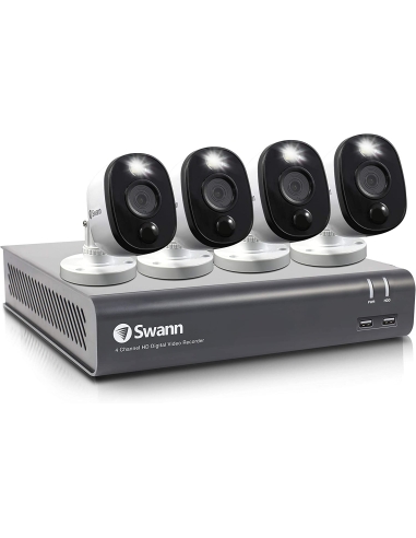 Swann 2MP SWDVK-845804WL 1TB 8CH 4x Bullet White Light Cameras CCTV Kit (8x4)
