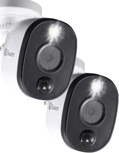 Swann 2MP (1080P)  Thermal Sensing Spotlight Bullet Security Camera - Twin Pack