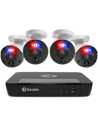 Swann 8MP 8Ch 2TB AI Enforcer 4xNHD-900BE Bullet 4K Ultra HD NVR Security System SWNVK-889804-AU