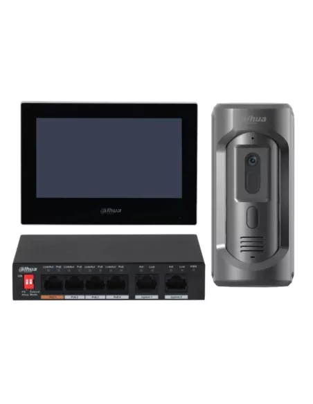 Dahua Intercom Kit Black 7-inch Touch Screen KIT-DHI-7INBLK2101E-P Dahua Intercom Kit Black 7-inch Touch Screen KIT-DHI-7INBLK2101E-P