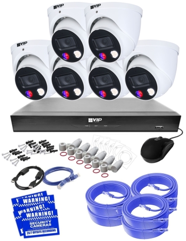 Enhance Security with VIP Vision 6MP 6600 Series 8Ch AI IP NVR and 6x SMD+ Dome Cameras