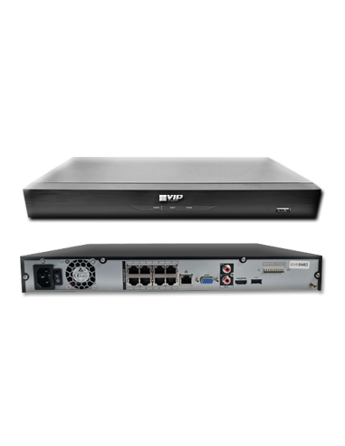 VIP Vision 8MP V8100 Series 8Ch AI IP NVR 2TB NKPRO-88104B2D