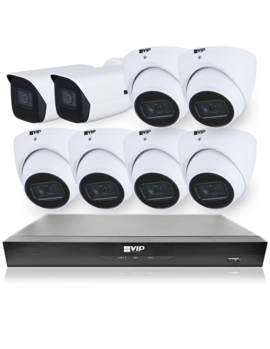 VIP Vision 8MP 8100 Series: High-Resolution Surveillance with 8-Channel AI IP NVR and 2TB Storage