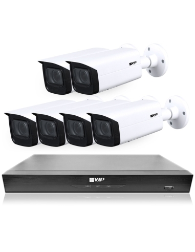 VIP Vision 8MP 8400 Series 8-Ch IP NVR 2TB HDD & 6x Pro AI Varifocal Bullet Cameras (8x6) - NKPRO-88406B | High-Res Surveillance