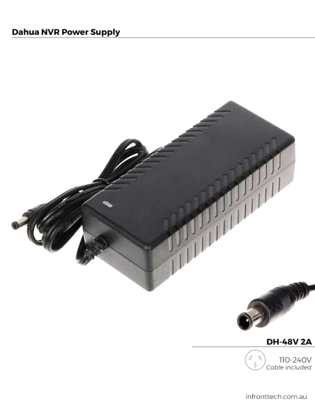 Dahua NVR Power Supply 48V 2AMP suits NVR4108HS-P-4KS2 + others