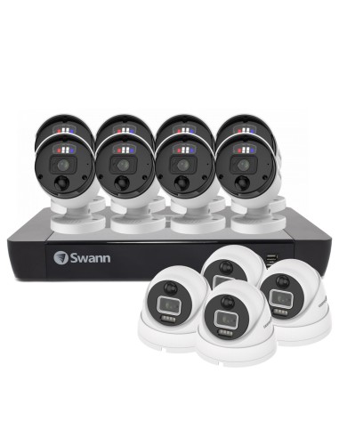 Swann 12MP 16CH Pro Enforcer 4TB 8x Bullet & 4x Dome Cameras - SWNVK-1690008B4D