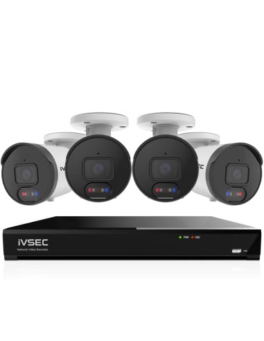 IVSEC 8MP 4K AI 2TB 8CH 4x850B Bullet Cameras UHD IVK8L-8504B