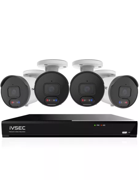 IVSEC 8MP 4K AI 2TB 8CH 4x850B Bullet Cameras UHD IVK8L-8504B