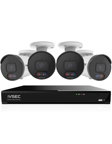 IVSEC 8MP 4K AI 2TB 8CH 4x850B Bullet Cameras UHD NVR CCTV Security System (8x4)