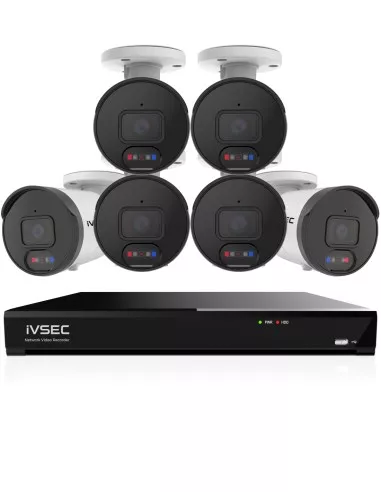IVSEC 8MP 4K AI 2TB 8CH 6x850B Bullet Cameras UHD IVK8L-8506B