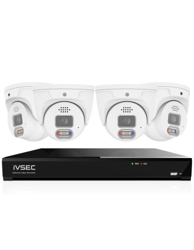 IVSEC 8MP 4K AI 2TB 8CH 4x850D Dome Cameras UHD NVR CCTV Security System (8x4)