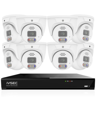 IVSEC 8MP 4K AI 2TB 8CH 8x850D Dome Cameras UHD NVR CCTV Security System (8x8)