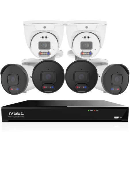 IVSEC 8MP 4K AI 2TB 8CH 4x850B + 2x850D Cameras IVK8L-8504B2D