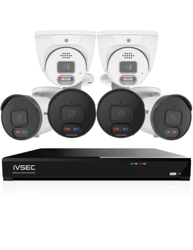 IVSEC 8MP 4K AI 2TB 8CH 4x850B + 2x850D Cameras IVK8L-8504B2D