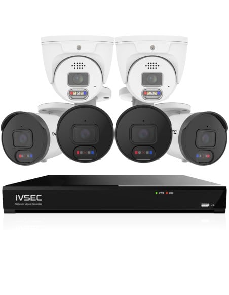 IVSEC 8MP 4K AI 2TB 8CH 4x850B + 2x850D Cameras IVK8L-8504B2D