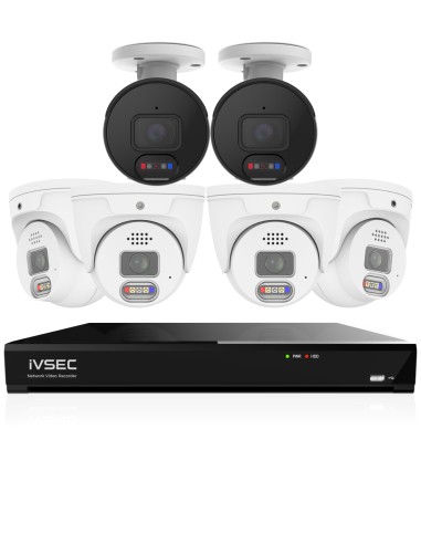 IVSEC 8MP 4K AI 2TB 8CH 4x850D + 2x850B Cameras UHD NVR CCTV Security System (8x6)