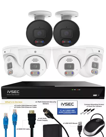 IVSEC 8MP 4K AI 2TB 8CH 4x850D + 2x850B Cameras IVK8L-8504D2B IVSEC 8MP 4K AI 2TB 8CH 4x850D + 2x850B Cameras IVK8L-8504D2B