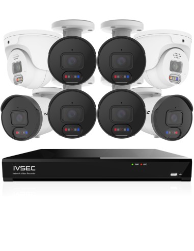 IVSEC 8MP 4K AI 2TB 8CH 6x850B + 2x850D Cameras IVK8L-8506B2D