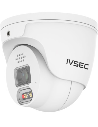 IVSEC 850D 8MP 4K 110° AI PoE ONVIF Advance Deterrent Dome Security Camera - IVNC-850D