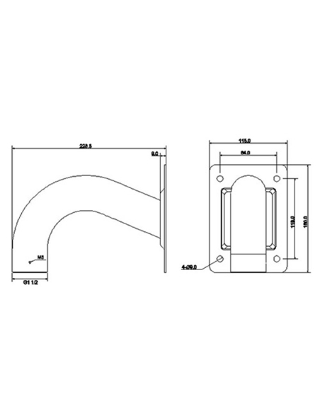 PTZ Right Angle Wall Mount Camera Bracket PTZ Right Angle Wall Mount Camera Bracket