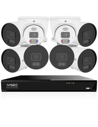IVSEC PRO 8MP 4K PRO-AI 2TB 8CH 6x880B + 2x880D IVK8P-8806B2D