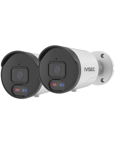 IVSEC 850B 8MP 4K 110° AI PoE ONVIF Advance Deterrent Bullet Security Camera (2-PACK)