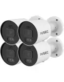 IVSEC PRO 880B 8MP 4K 106° 25fps Sony Starvis Sensor w Advanced AI PoE ONVIF Bullet Camera (4-PACK)