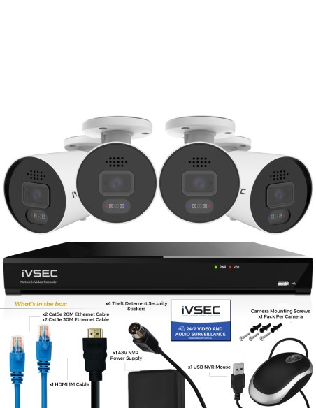 IVSEC PRO 8MP 4K PRO-AI 2TB 8CH 4x880B Cam 25fps IVK8P-8804B