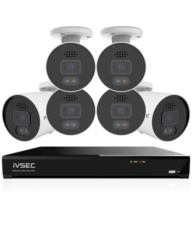 IVSEC PRO 8MP 4K PRO-AI 2TB 8CH 6x880B Cam 25fps Sony Starvis NVR CCTV Security System (8x6)