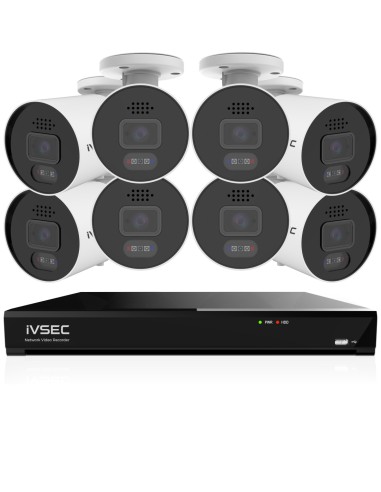 IVSEC PRO 8MP 4K PRO-AI 2TB 8CH 8x880B Cam 25fps Sony Starvis NVR CCTV Security System (8x8)