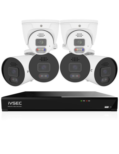 IVSEC PRO 8MP 4K PRO-AI 2TB 8CH 4x880B + 2x880D Cam 25fps Sony Starvis NVR CCTV Security Kit (8x6)