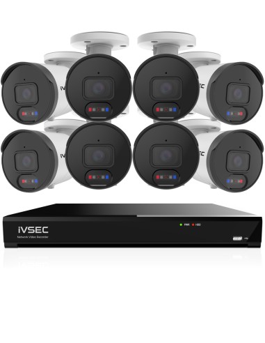 IVSEC 8MP 4K AI 2TB 16CH 8x850B Bullet Cameras UHD NVR CCTV Security System (16x8)