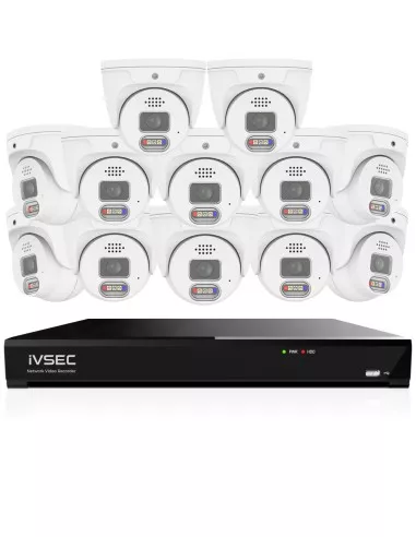 IVSEC PRO 16CH 8MP 4K AI 4TB 12x880D Cam 25fps IVK16P-88012D