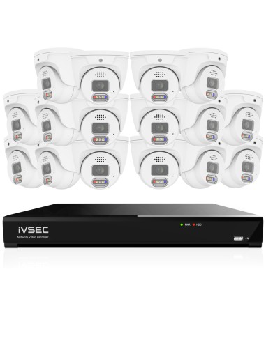 IVSEC PRO 16CH 8MP 4K AI 4TB 16x880D Cam 25fps Sony Starvis NVR CCTV Security Kit (16x16)