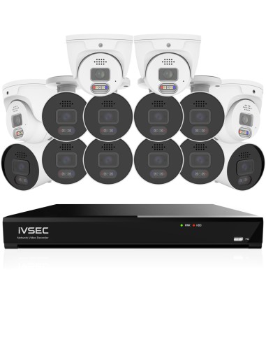 IVSEC PRO 16CH 8MP 4K AI 4TB 10x880B + 4x880D Cam IVK16P-88010B4D