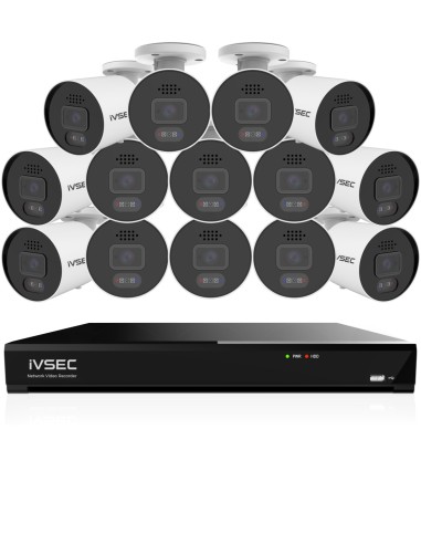 IVSEC PRO 16CH 8MP 4K AI 4TB 14x880B Cam 25fps Sony Starvis NVR CCTV Security Kit (16x14)