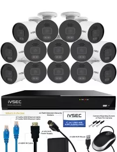 IVSEC PRO 16CH 8MP 4K AI 4TB 14x880B Cam 25fps Sony Starvis IVK16P-88014B 2