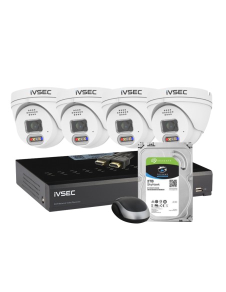 iVSEC 8MP 4x IP Deterrence Camera 8Ch 2TB PoE NVR IVK-51 iVSEC 8MP 4x IP Deterrence Camera 8Ch 2TB PoE NVR IVK-51