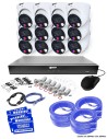 VIP Vision 8MP 8600 Series 16Ch AI IP NVR 4TB HDD Colour Night Vision 12x SMD+ Dome Cameras (16x12) - NKPRO-1686012D