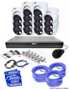 VIP Vision 8MP 8600 Series 16Ch AI IP NVR 4TB 14x ID3 SMD+ Dome Cameras (16x14) - NKPRO-1686014D